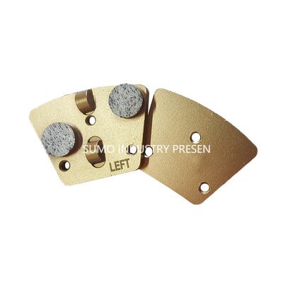 ASL Trapezoid  PCD Double Round Magnetic Connection Diamond Grinding Shoes non-threaded